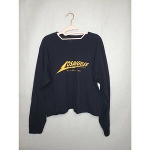Brandy Melville J. Galt Long Sleeve Lakers Graphic Crop Tee Shirt Made in USA
